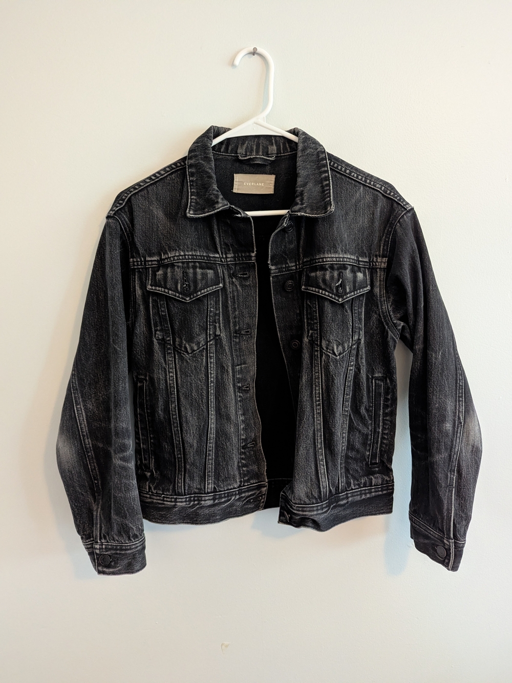 Everlane Washed Black Denim Jacket